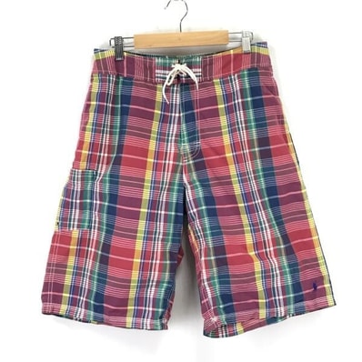 未使用品★ラルフローレン/RALPH LAUREN★ハーフパンツ【メンズXL/股下29cm/マルチカラー/チェック柄】ズボン/Pants/Trouser◆TBH931