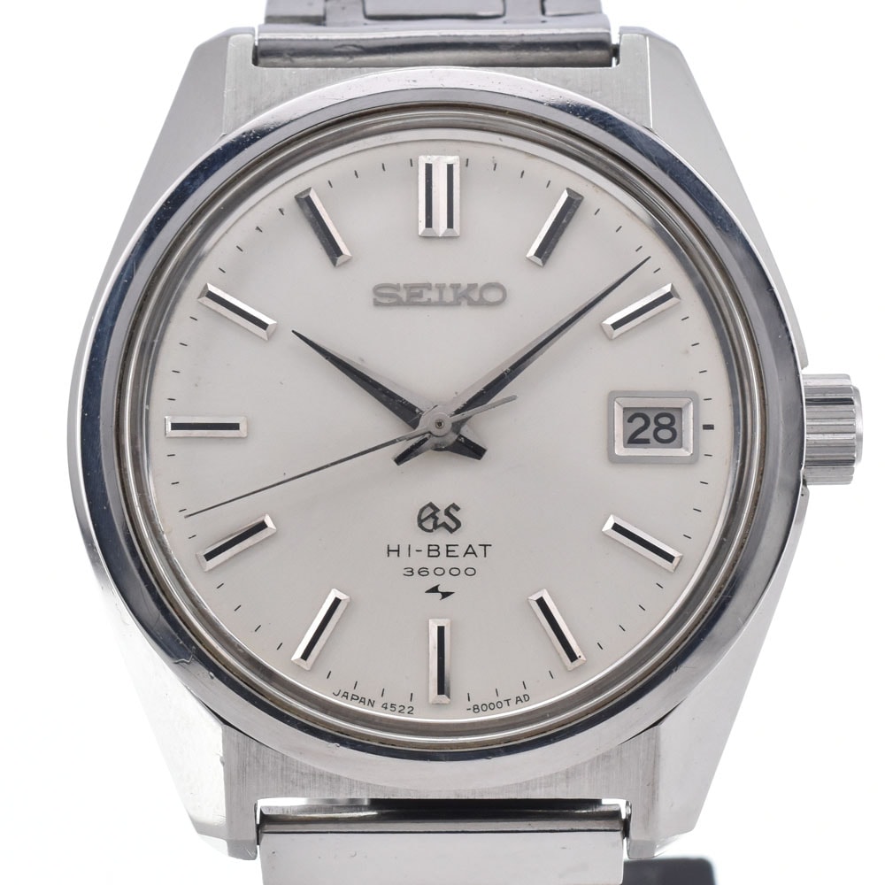セイコー SEIKO 4522-8000 ヴィンテージ グランドセイコー Cal.4522A シルバー 手巻き メンズ 腕時計 M#148258