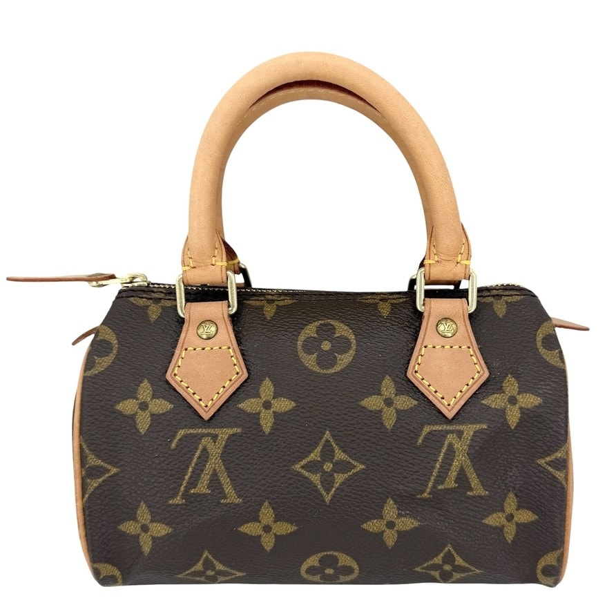 LOUIS VUITTON ルイヴィトン ハンドバッグ ミニスピーディ ミニハンドバッグ M41534 モノグラムキャンバス    ブラウン 茶 ゴールド金具 レディース【中古品】