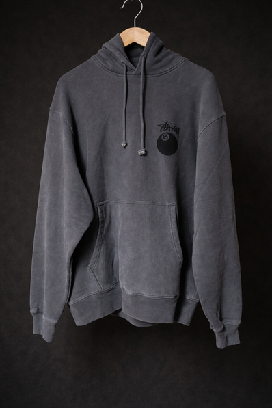 Stussy 8 Ball Pigment Dyed Hoodie "Black" (FA24)