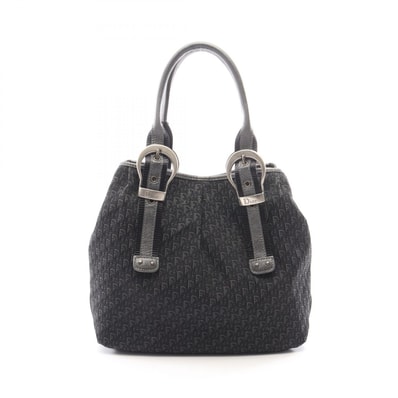 ディオール Dior トロッター トートバッグ バッグ キャンバス レザー レディース ブラック系 / グレー系 【中古】