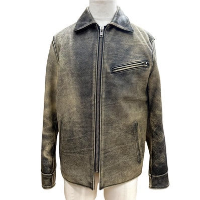 極美品 アヴィレックス レザージャケット ベージュ メンズ M 613123
