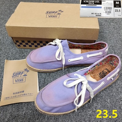 箱付き美品★VANS/バンズ★SURF SIDERS/希少2015モデル/グラデーション/キャンバス/スニーカー 【レディース23.5/紫/ラベンダー】◆WB106