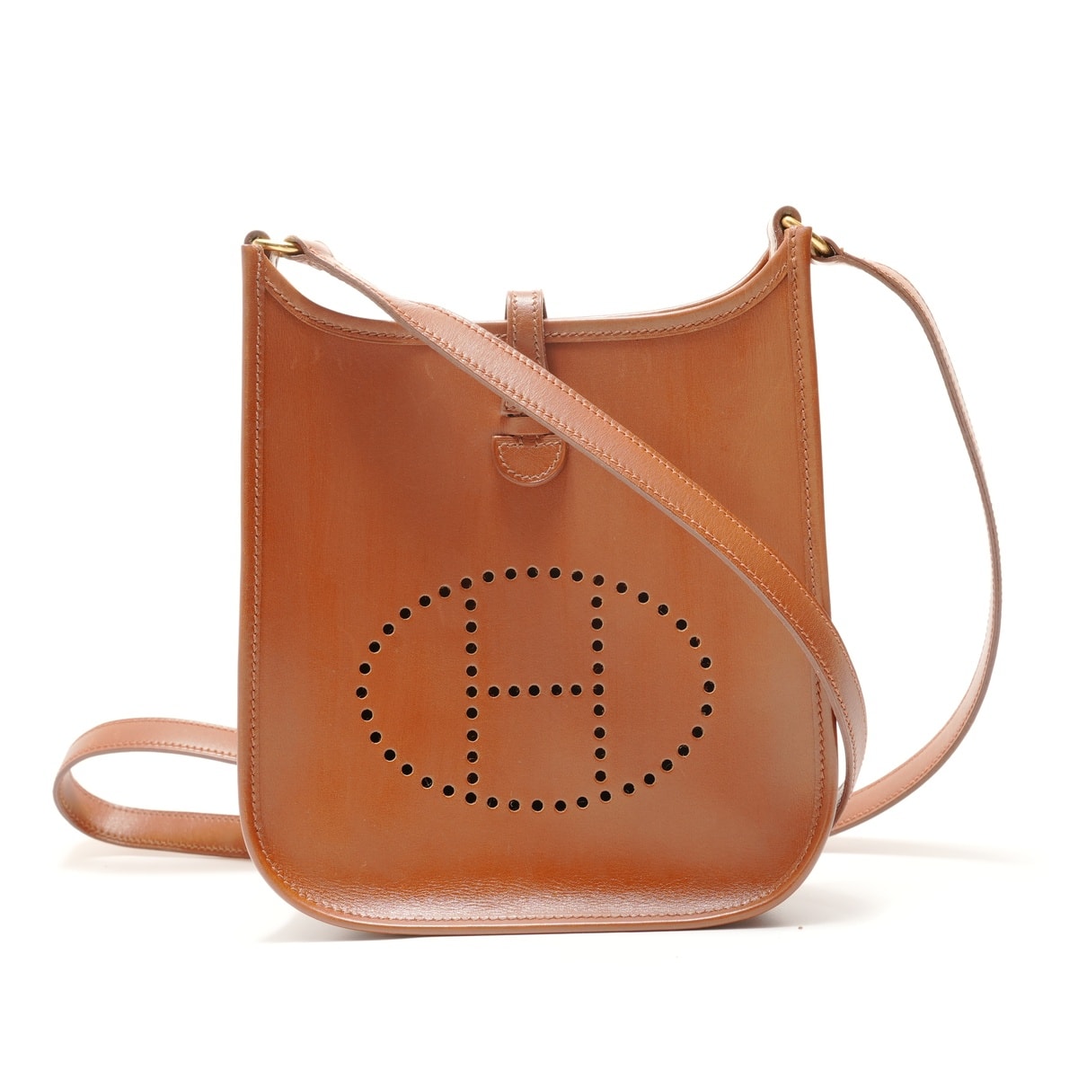 エルメス HERMES □F刻印 2002年製 エヴリンTPM ボックスカーフ ショルダーバッグ【中古】