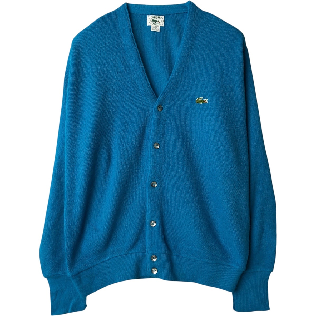 古着 80~90年代 ラコステ LACOSTE IZOD アクリルニットカーディガン USA製 メンズM相当 ヴィンテージ/eaa639626