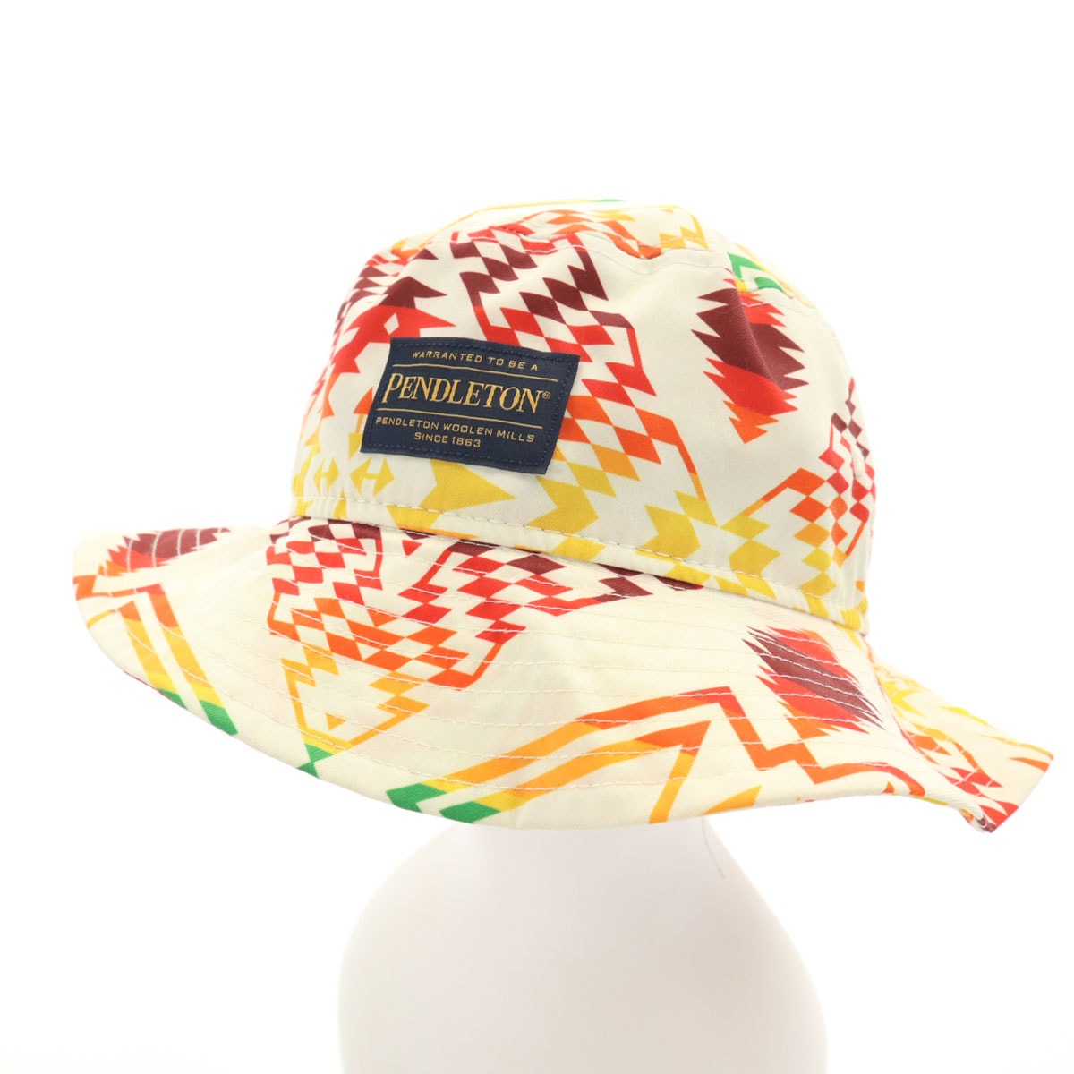 NEW ERA ニューエラ Pendleton ペンドルトン コラボ 総柄 アドベンチャー ハット L/XL アイボリー 帽子