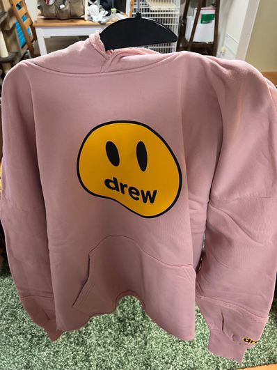 drew house mascot deconstructed hoodie "Dusty Rose"