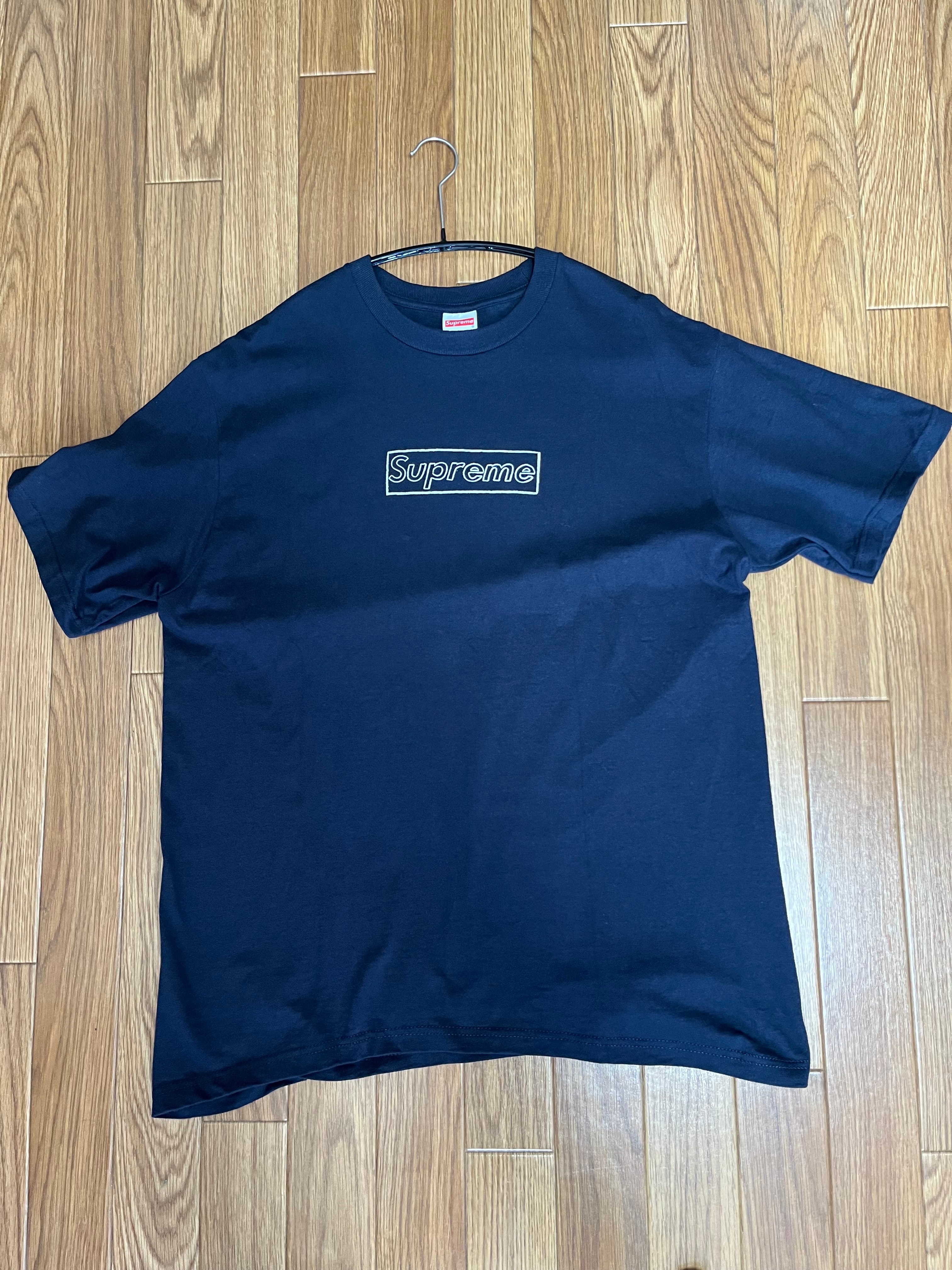 Supreme KAWS Chalk Logo Tee "Navy"