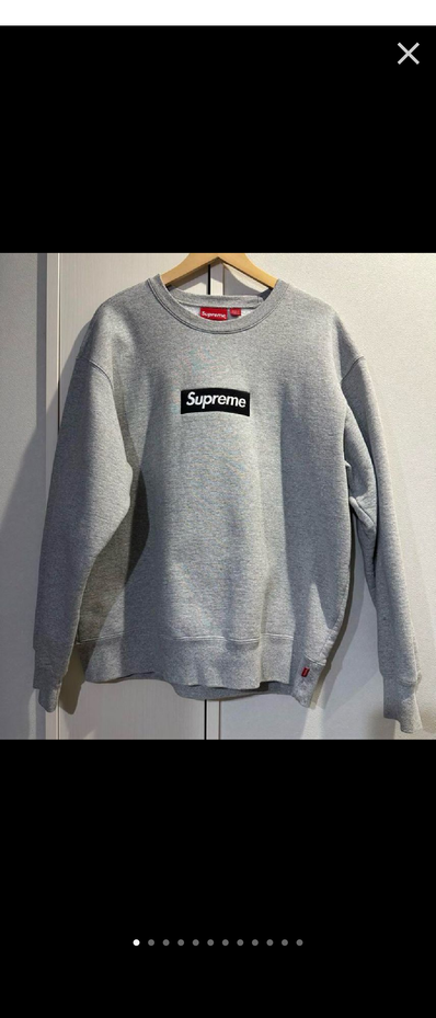 Supreme Box Logo Crewneck "Heather Grey" (22FW)
