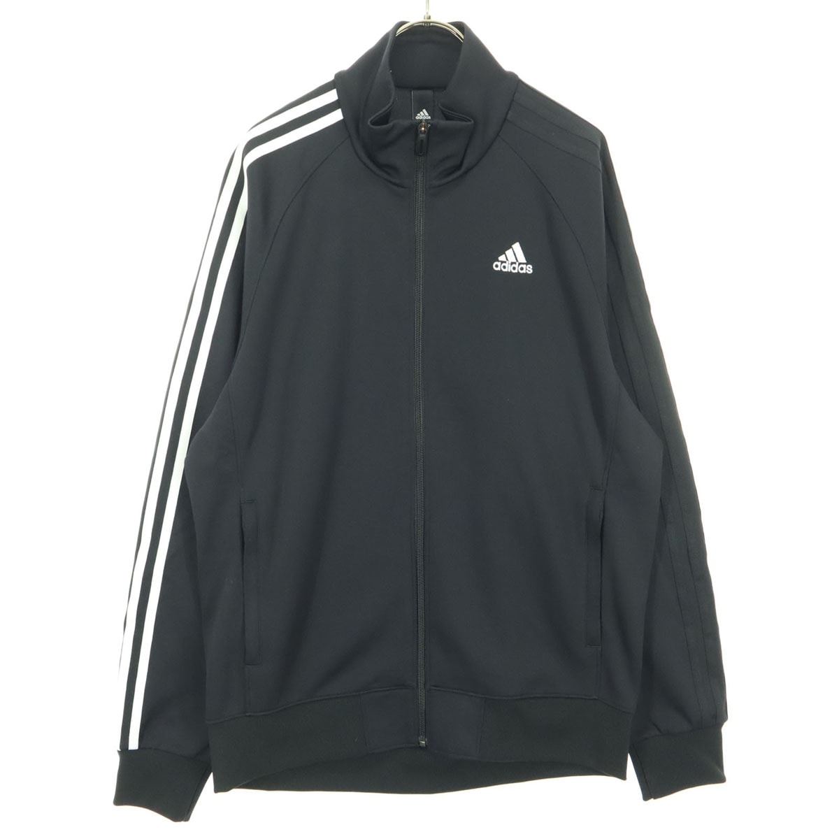 adidas アディダス ワンポイントロゴ 長袖 トラックジャケット L ブラック