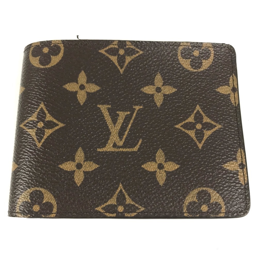 ルイヴィトン LOUIS VUITTON ポルトフォイユミュルティプル M60895 モノグラム 現行品 札入れ 財布 ウォレット 2つ折り 2つ折り財布 モノグラムキャンバス ブラウン