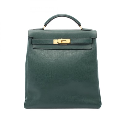 エルメス HERMES ケリーアドGM 内縫い リュックサック バックパック バッグ レザー アルデンヌ アルデンヌ □C刻印(1999年製造) レディース グリーン系 【中古】