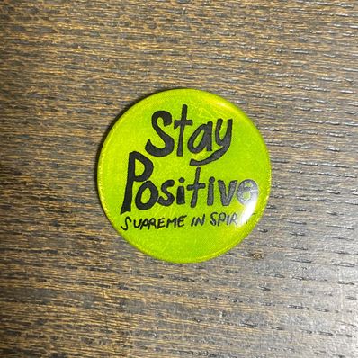 Supreme Stay Positive Button "Black"