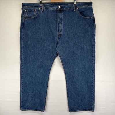 古着 リーバイス Levi's デニム パンツ 501 ボタンフライ ジーパン ストレート ジーンズ 大きいサイズ W50 L30 ブルー系 メンズ