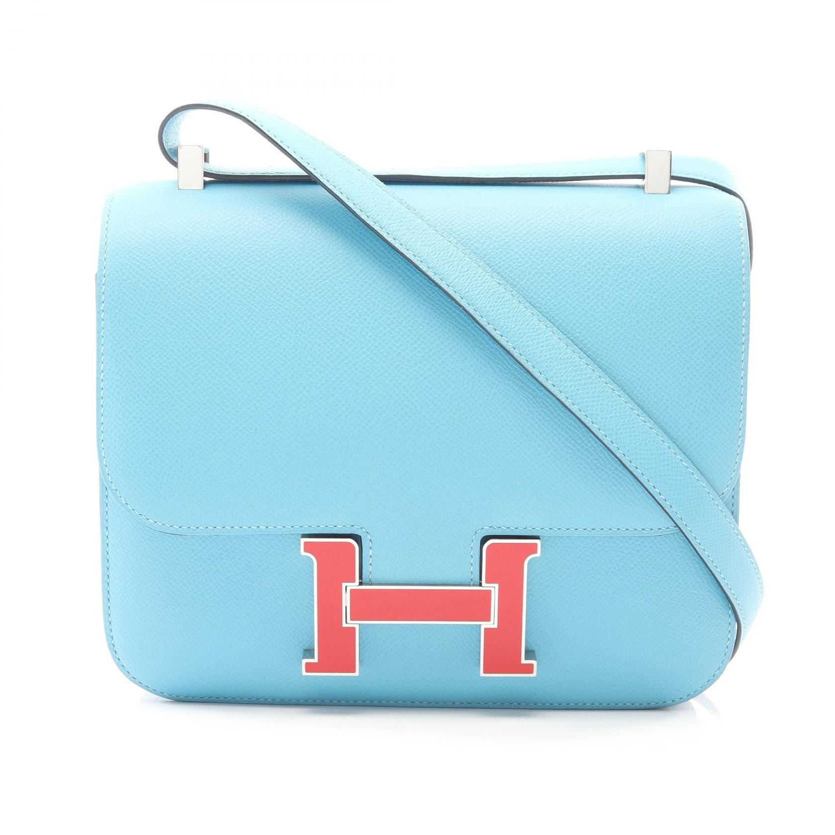 エルメス HERMES コンスタンス3 24 ショルダーバッグ バッグ レザー ヴォーエプソン ヴォーエプソン ブルーノール D刻印(2019年製造) レディース ブルー系 【中古】