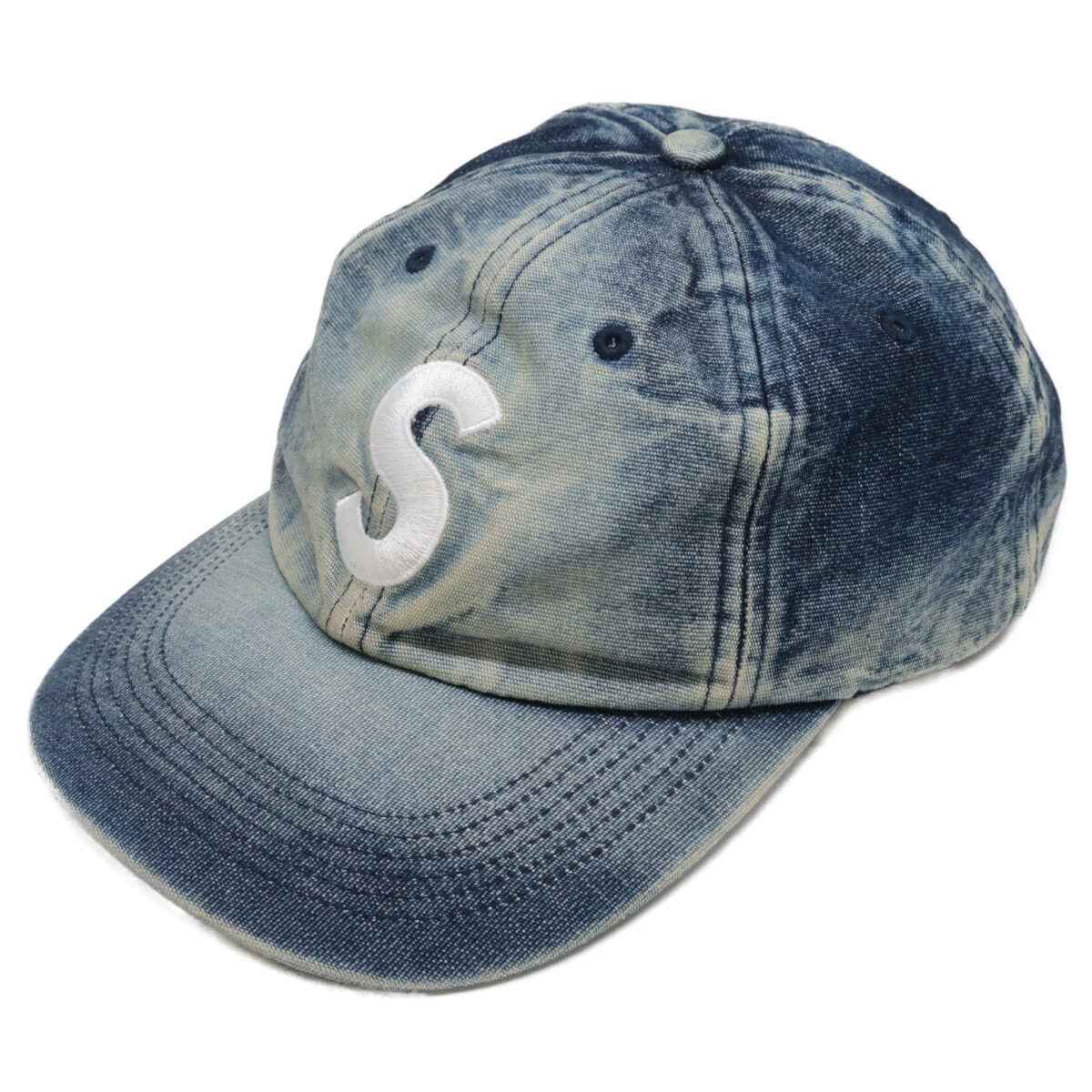 シュプリーム 【美品】SS25 Cordura Denim S Logo 6-Panel コーデュラデニム Sロゴ 6パネル キャップ