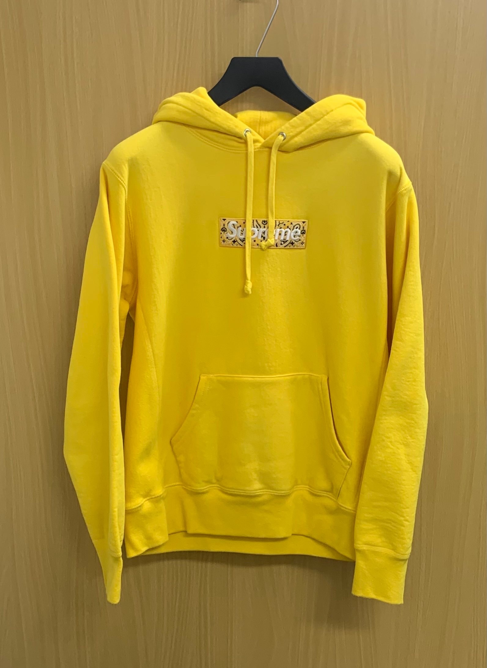 Supreme Bandana Box Logo Hooded Sweatshirt "Yellow"
