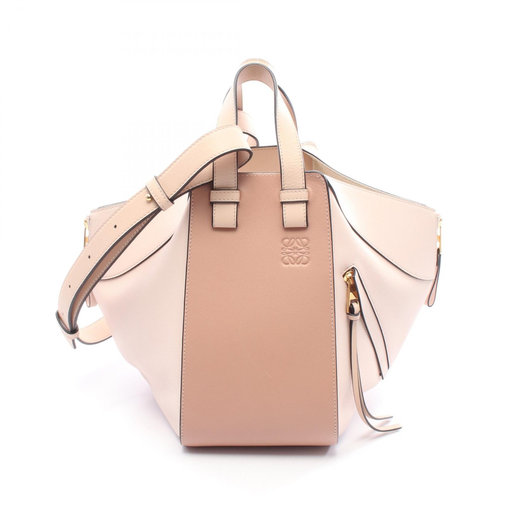 ロエベ LOEWE HAMMOCK SMALL ハンモック スモール ハンドバッグ バッグ レザー レディース ピンク系 387 30TS35 【中古】