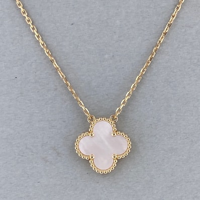 Van Cleef & Arpels ヴァンクリーフ&アーペル ヴィンテージ アルハンブラ マザーオブパール ネックレス 750YG ネックレス ARA45900 K18イエローゴールド イエローゴールド レディース【中古】