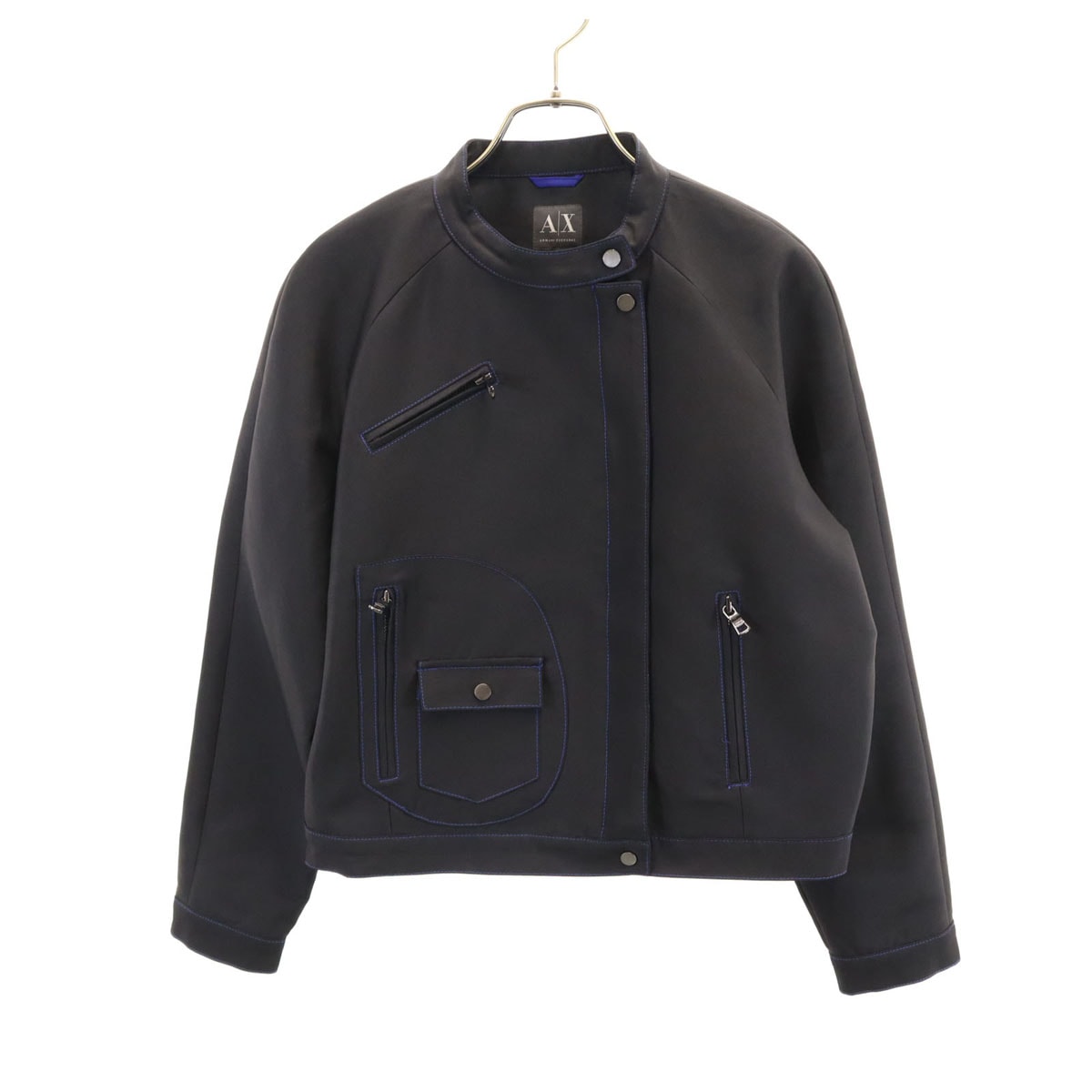 ARMANI EXCHANGE アルマーニエクスチェンジ 2015 シングルライダースジャケット S ブラック
