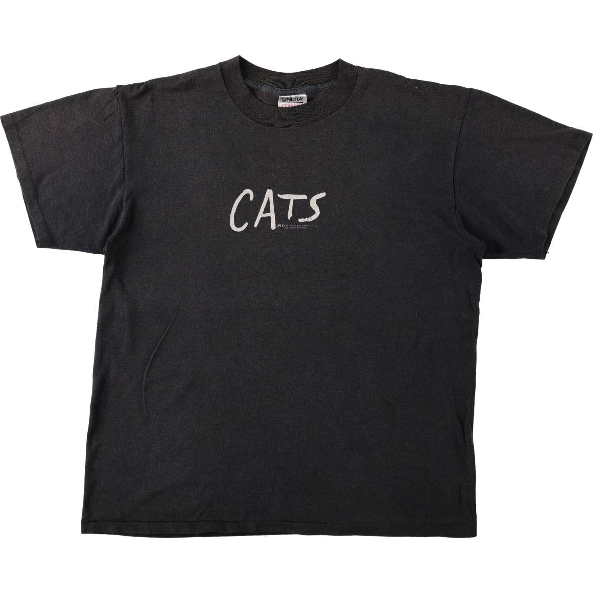 古着 90年代 オニータ ONEITA CATS アニマルTシャツ USA製 メンズL相当 ヴィンテージ/eaa672006