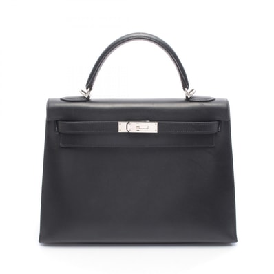 エルメス HERMES ケリー32 ハンドバッグ バッグ クシュベル クシュベル □H刻印(2004年製造) レディース ブラック系 【中古】