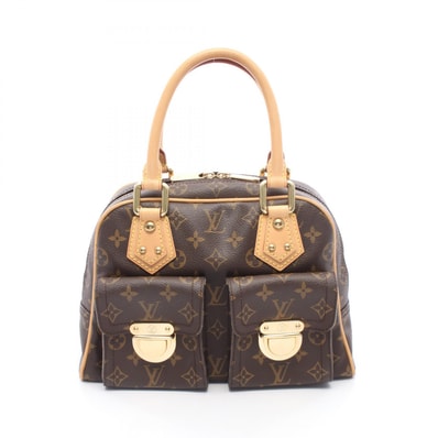 ルイ・ヴィトン LOUIS VUITTON マンハッタンPM ハンドバッグ バッグ PVCコーティングキャンバス レザー モノグラム レディース ブラウン系 M40026 【中古】