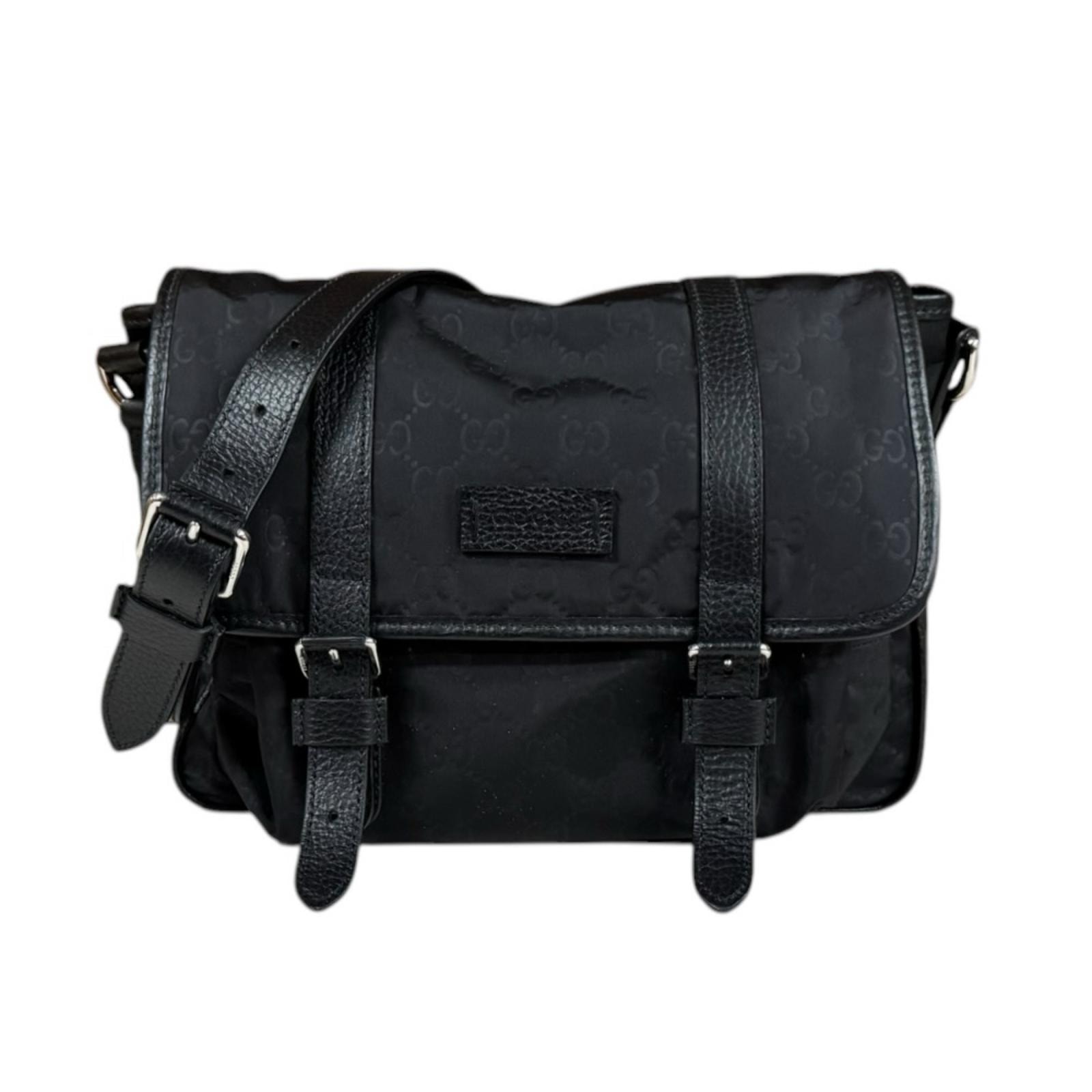 グッチ ショルダーバッグ 210335 ブラック メンズ GUCCI  中古