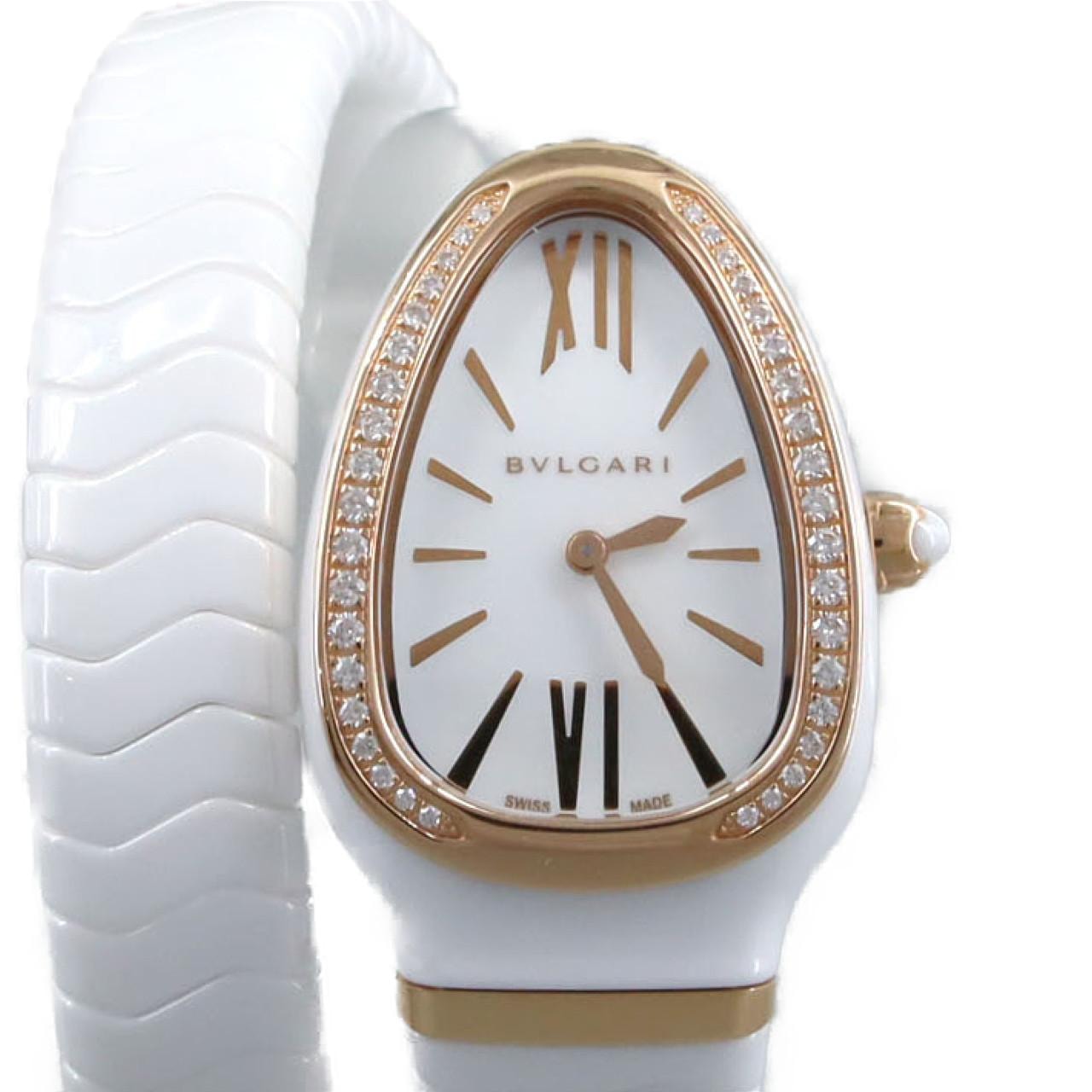 ブルガリ セルペンティスピ-ガ セラミックxPG/D Sサイズ SPC35WG/SPC35WGDWCGD1.1T セラミックxPG クォーツ