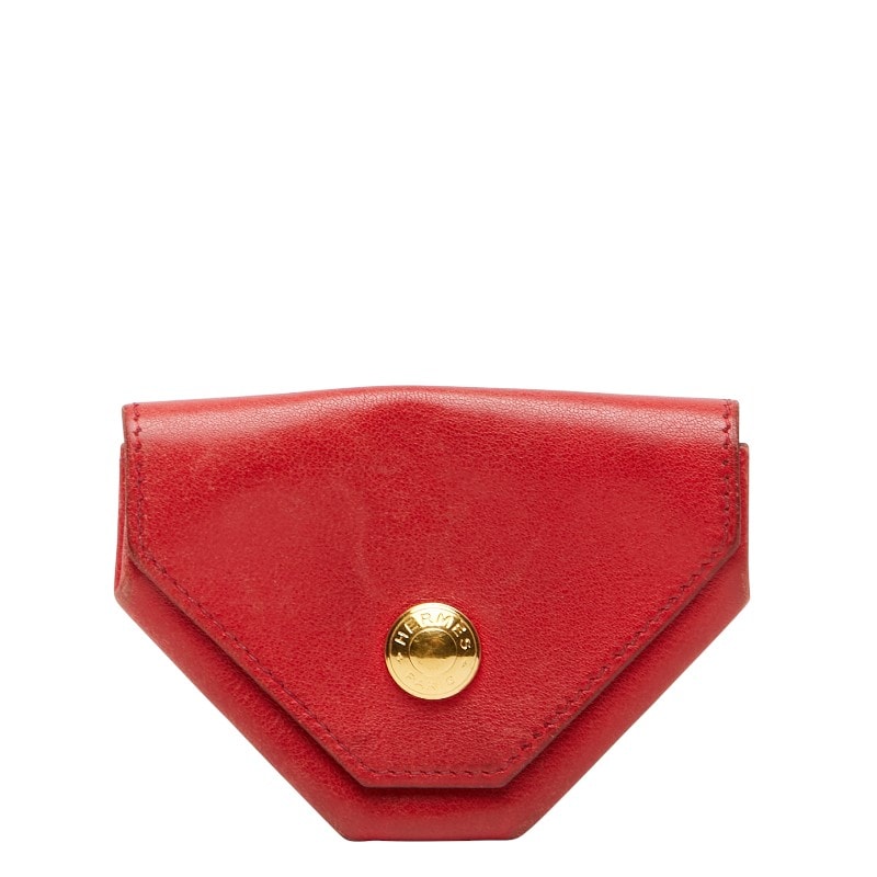 エルメス ルヴァンキャトル コインケース レッド系 スイフト レディース HERMES 【中古】