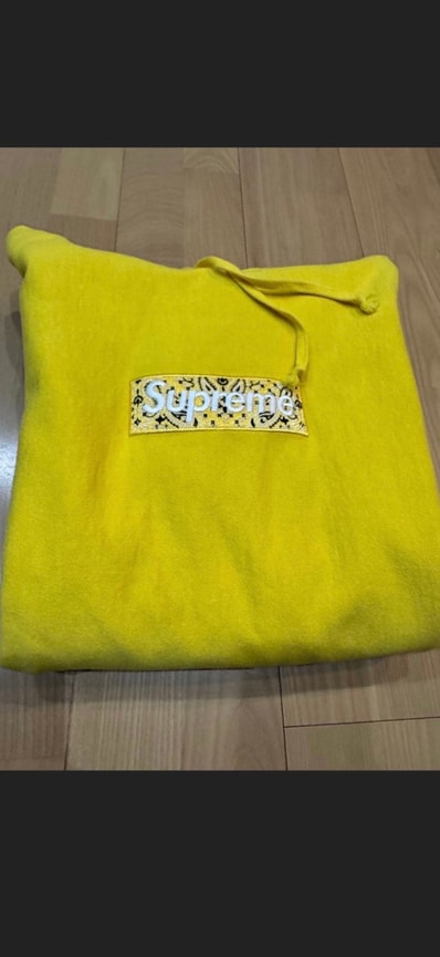 Supreme Bandana Box Logo Hooded Sweatshirt "Yellow"