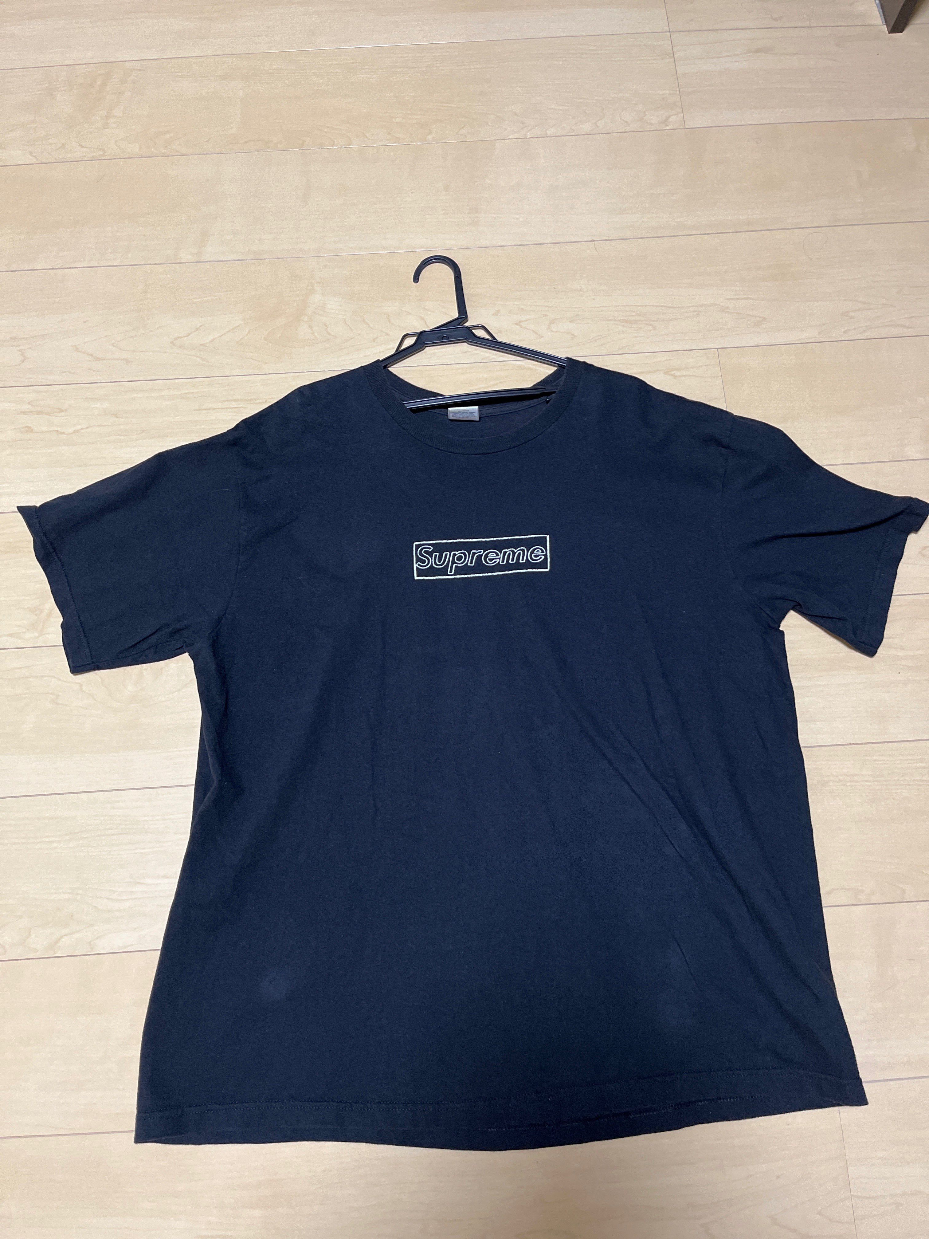 Supreme KAWS Chalk Logo Tee "Black"