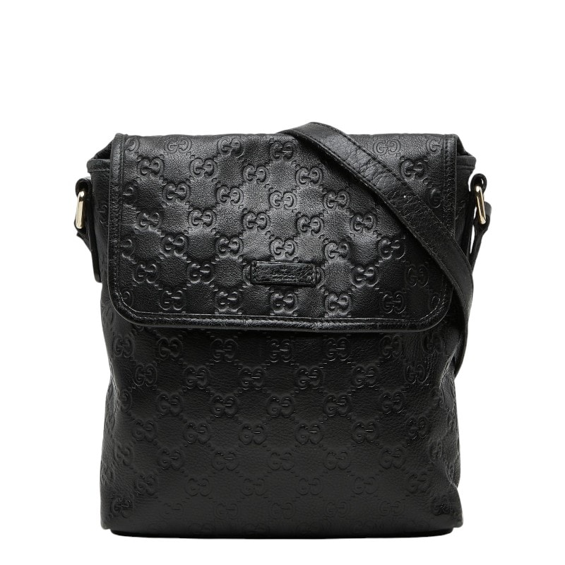 グッチ グッチシマ 斜めかけ ショルダーバッグ 223666 ブラック PVC レザー レディース GUCCI 【中古】