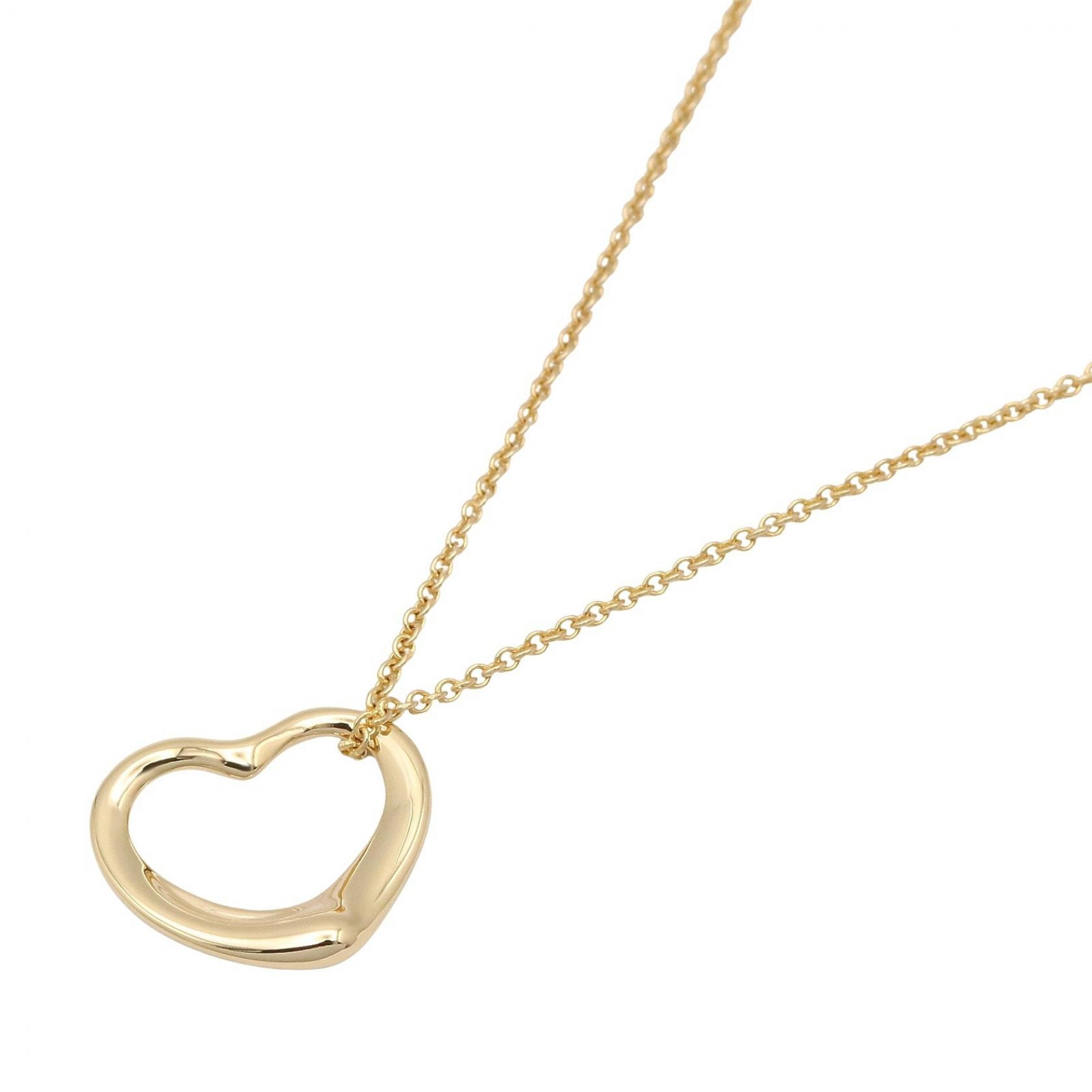 ティファニー TIFFANY&CO オープンハート ネックレス ネックレス ジュエリー K18(イエローゴールド) レディース ゴールド系 【中古】