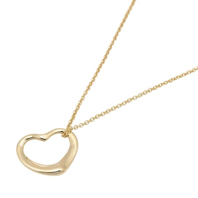 ティファニー TIFFANY&CO オープンハート ネックレス ネックレス ジュエリー K18(イエローゴールド) レディース ゴールド系 【中古】