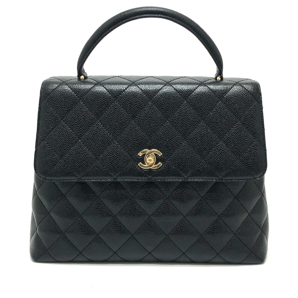 シャネル CHANEL マトラッセ キルティング ココマーク CC カバン トートバッグ ハンドバッグ キャビアスキン ブラック