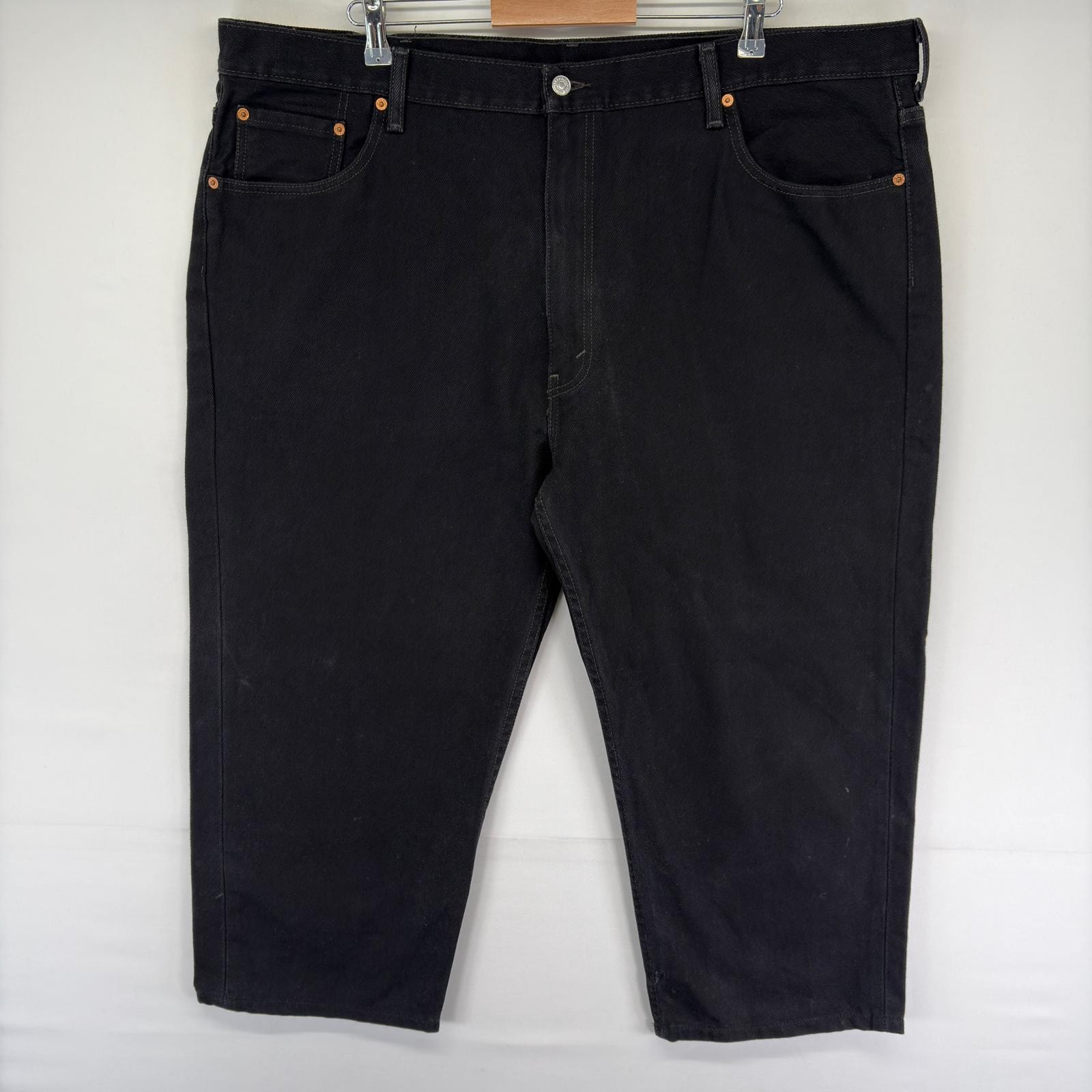 古着 リーバイス Levi's デニム パンツ 550 ジッパーフライ 5ポケット ジーンズ ジーパン テーパード W46 L29  ブラック系 メンズ