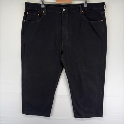 古着 リーバイス Levi's デニム パンツ 550 ジッパーフライ 5ポケット ジーンズ ジーパン テーパード W46 L29 ブラック系 メンズ