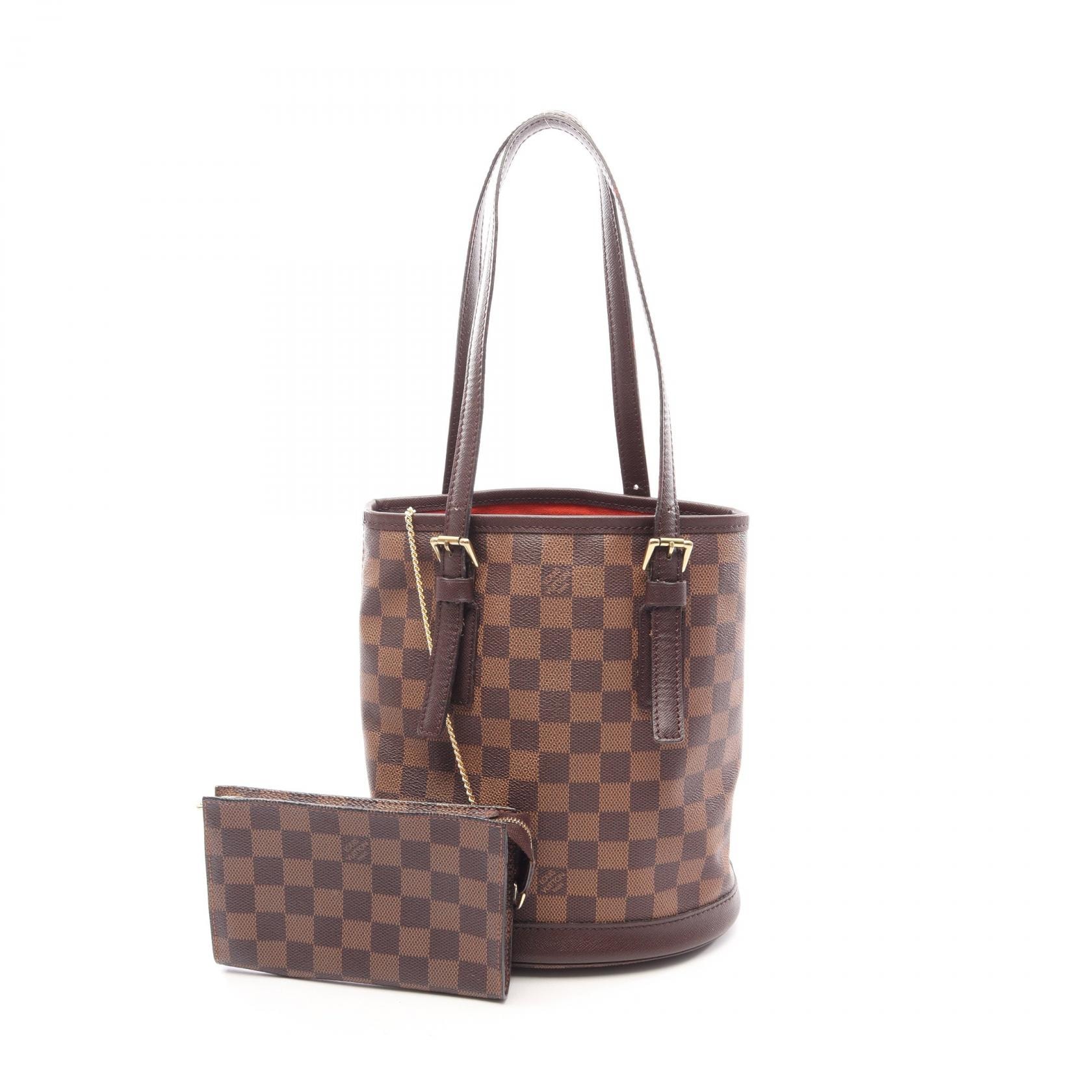 ルイ・ヴィトン LOUIS VUITTON マレ ダミエエベヌ トートバッグ バッグ PVCコーティングキャンバス レザー レディース ブラウン系 N42240 【中古】