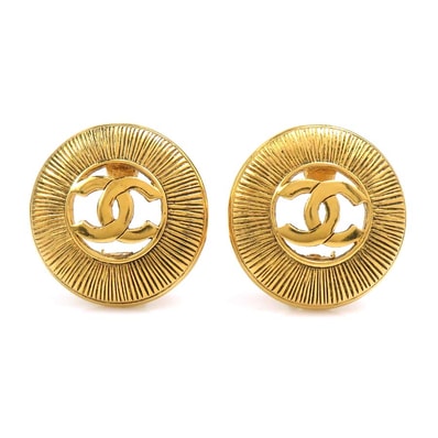 シャネル CHANEL イヤリング ヴィンテージ メタル ゴールド レディース【中古】 h32175