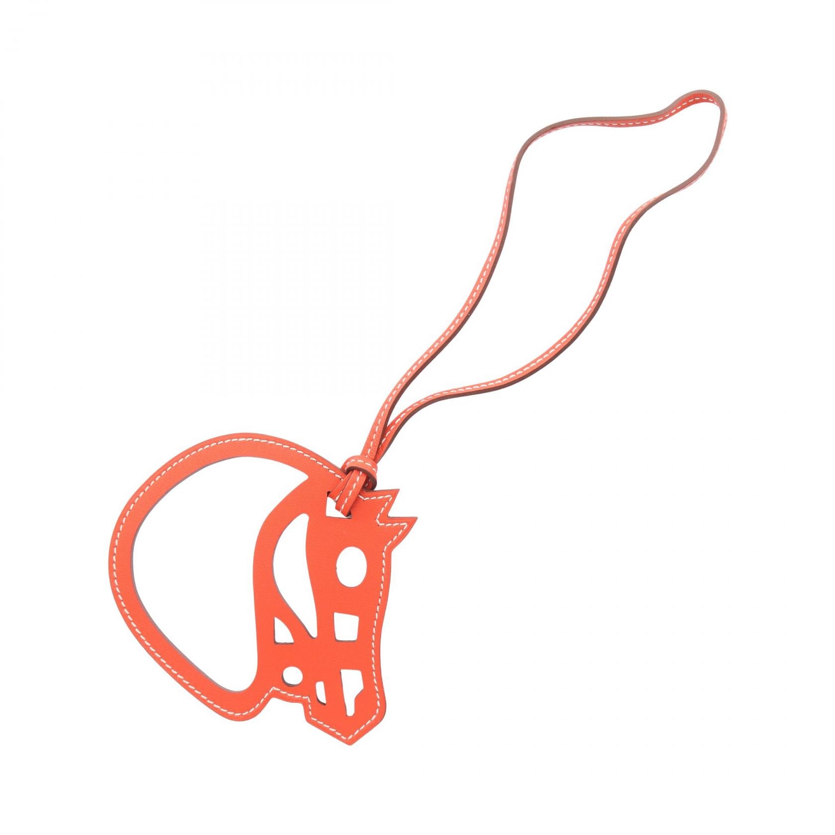 エルメス HERMES パドック シュバル オレンジフィールド チャーム アクセサリー ヴォースイフト ヴォースイフト オレンジ レディース オレンジ系 【中古】