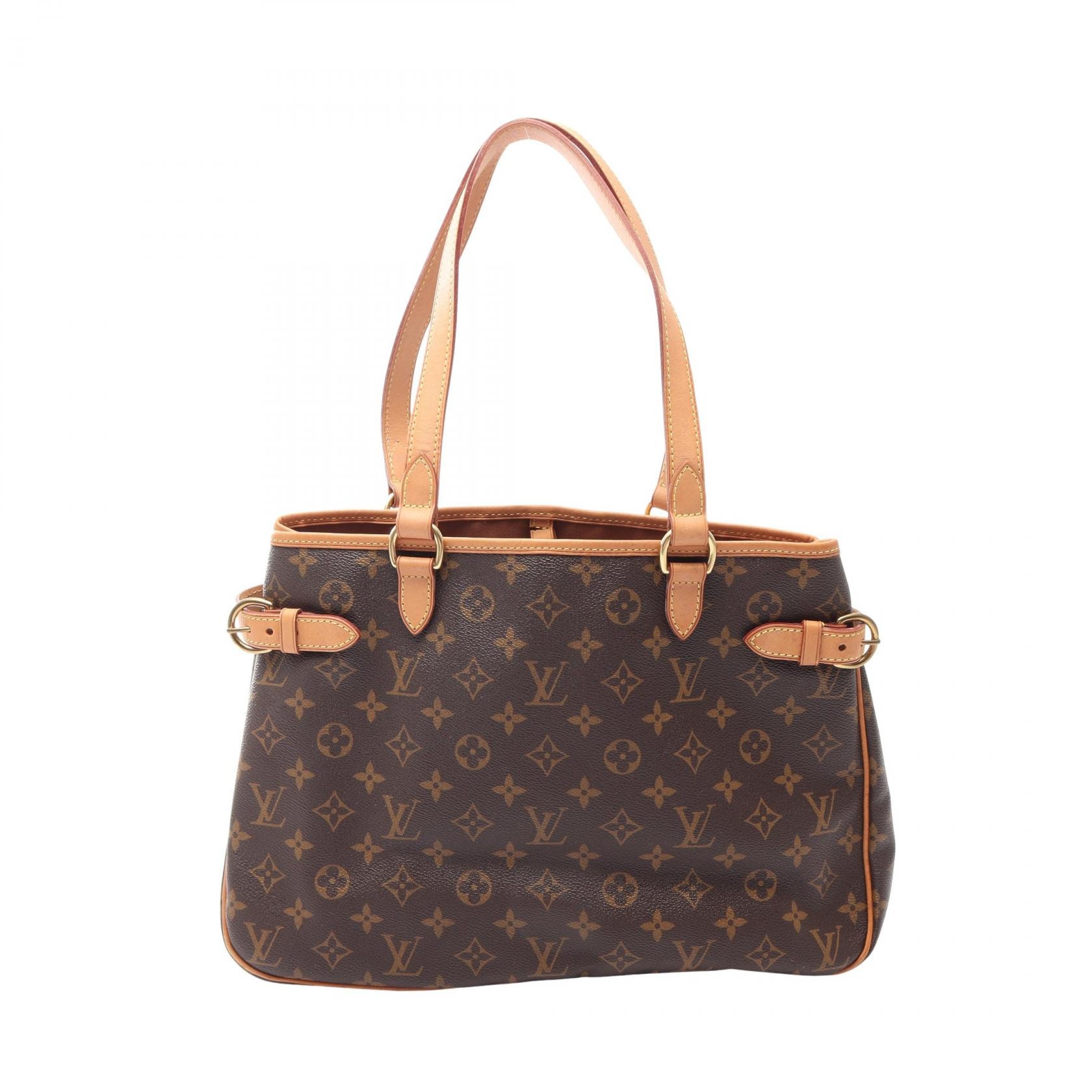 ルイ・ヴィトン LOUIS VUITTON バティニョール オリゾンタル モノグラム ショルダーバッグ バッグ PVCコーティングキャンバス レザー レディース ブラウン系 M51154 【中古】