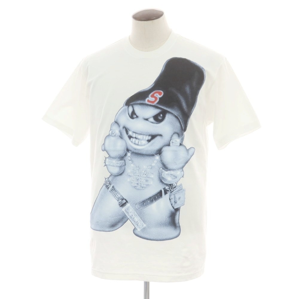 【中古】シュプリーム Supreme 2025年秋冬 Snowman Tee 半袖Tシャツ ホワイト【サイズL】【メンズ】