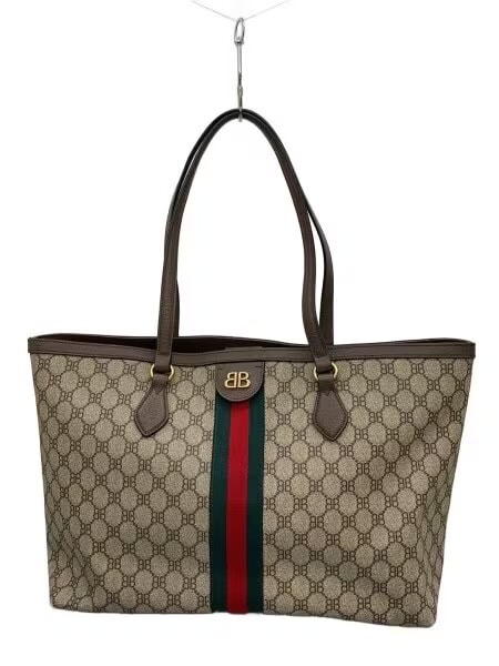 GUCCI x BALENCIAGA The Hacker Medium Tote Bag Coating Canvas "Beige"