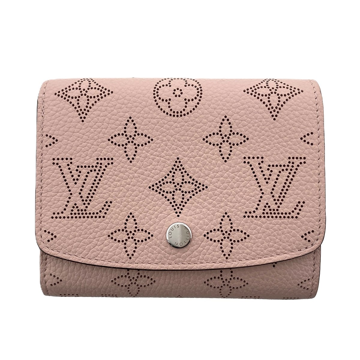 LOUIS VUITTON ルイ・ヴィトン ポルトフォイユ イリス コンパクト 三つ折り財布 M62541 モノグラムマヒナ ピンク  レディース【中古】