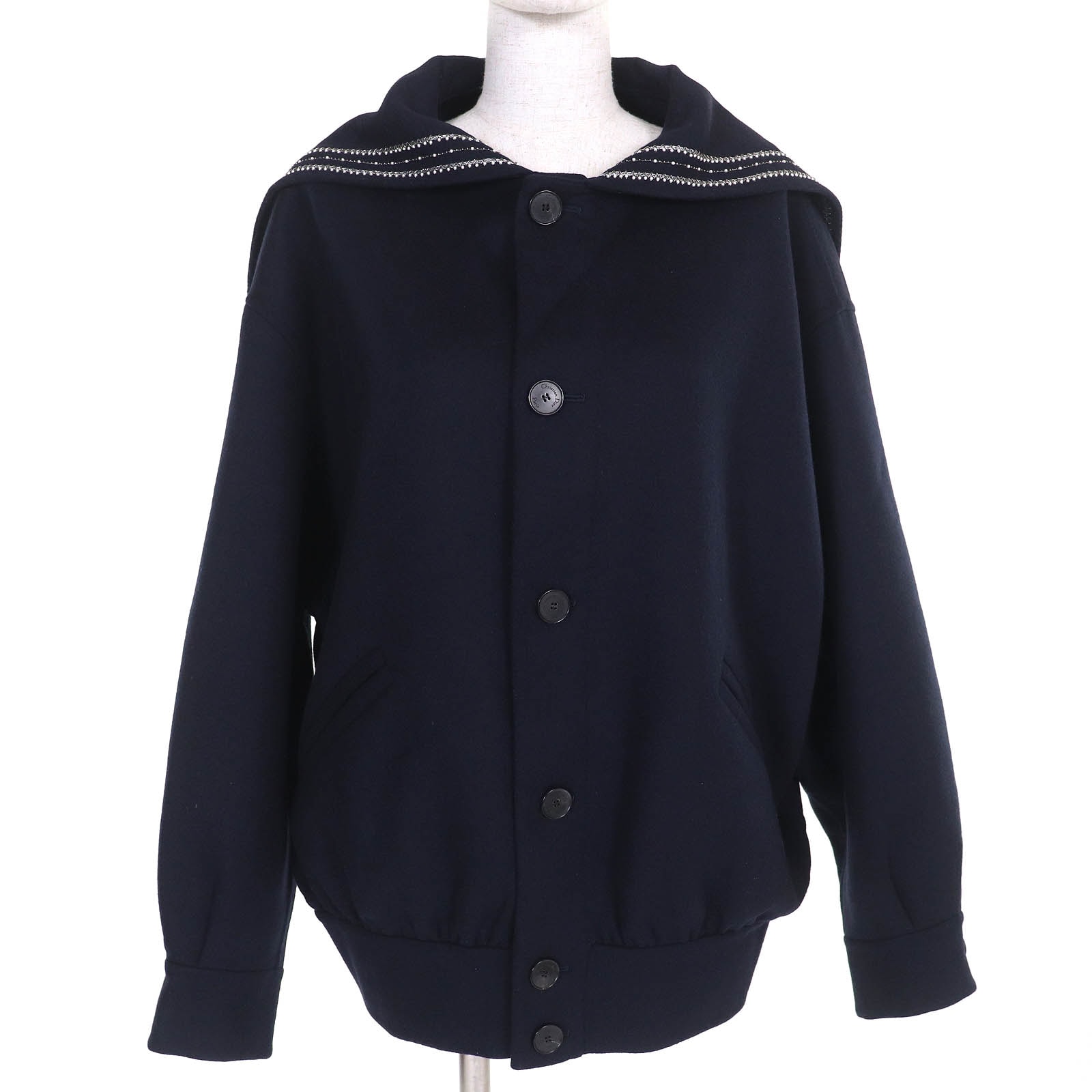 極美品 クリスチャンディオール
 ジャケット ネイビー レディース 40 510C80Y1116