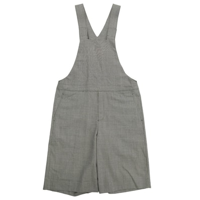 COMME des GARCONS HOMME PLUS コムデギャルソンオムプリュス オーバーオール 22SS PI-P021 花の存在期 マイクロ千鳥格子 ウールモヘヤストライプサロペット オーバーオール オールインワン パンツ グレー系 S【中古】