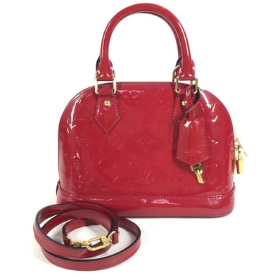 ルイヴィトン LOUIS VUITTON アルマBB アルマ BB M91771 モノグラムヴェルニ カバン 2WAYバッグ ショルダーバッグ 斜め掛け ハンドバッグ モノグラムヴェルニキャンバス ローズアンディアン レッド