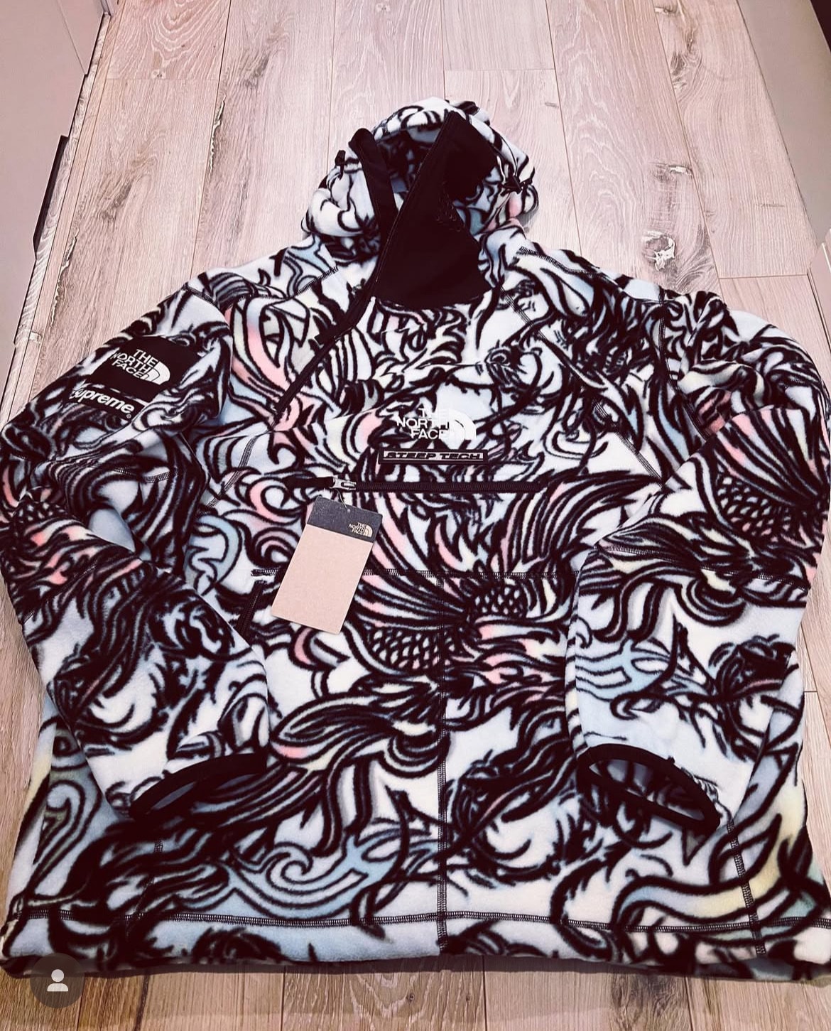 Supreme x The North Face Steep Tech Fleece Pullover "Multicolor Dragon"