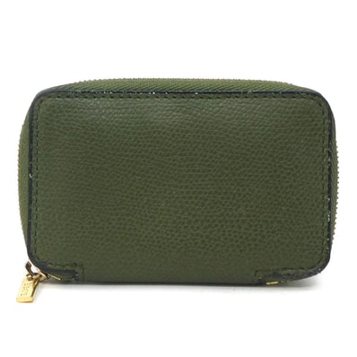 ヴァレクストラ Valextra コインケース レザー カーキ ユニセックス【中古】 h31816a